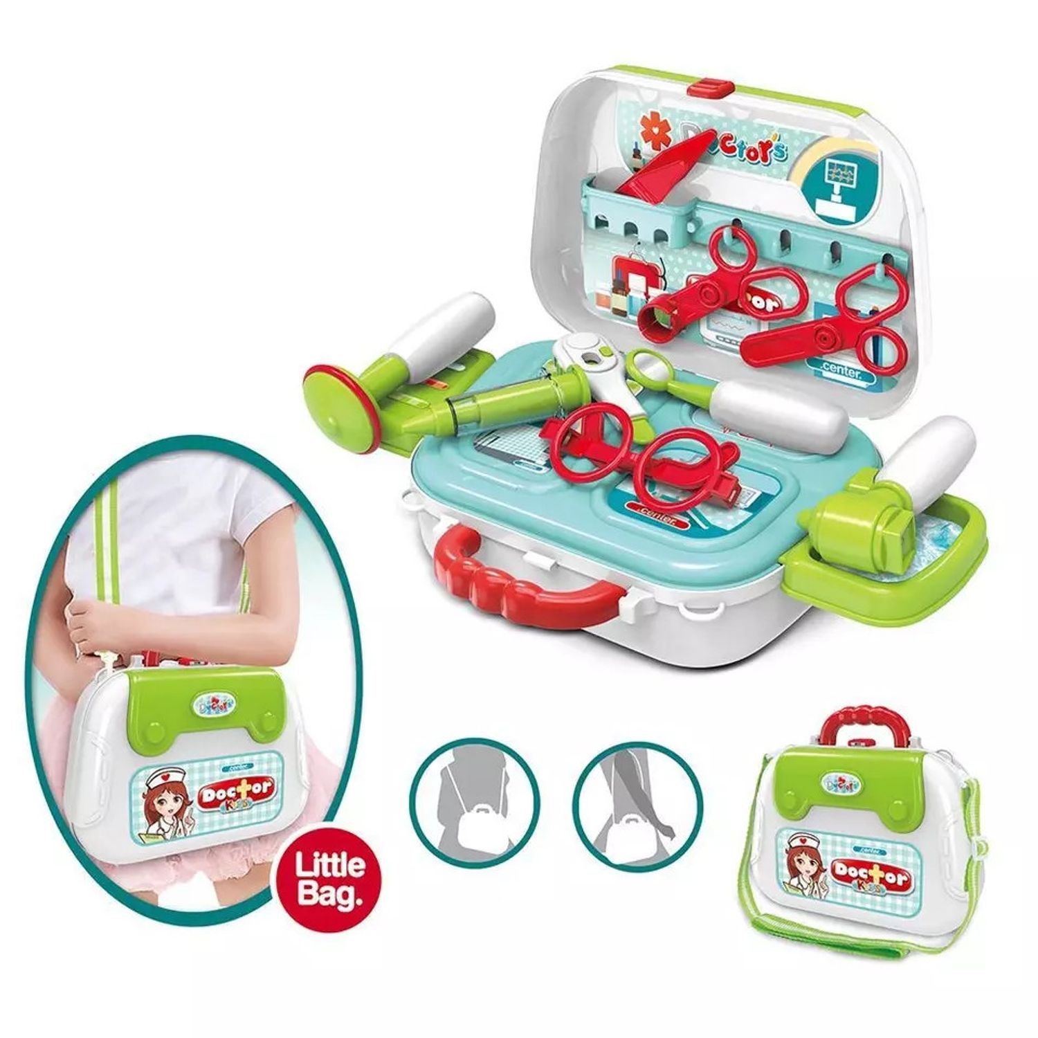 Set de joaca Little Doctor cu accesorii, 15 piese fotografia produsului View 3 L