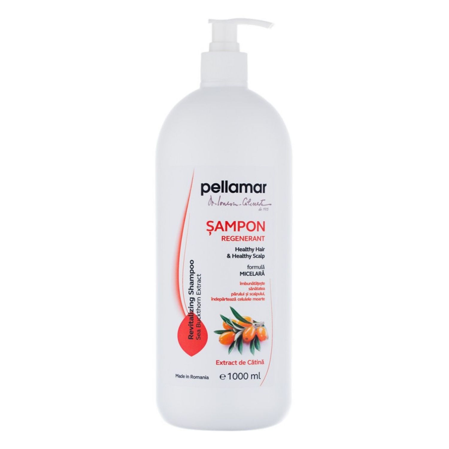 Sampon Pellamar regenerant cu extract de catina, 1000ml fotografia produsului