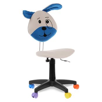 Scaun De Birou Pentru Copii Dog GTS, Textil Microsolco, Gri/albastru