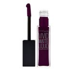 Ruj lichid mat Maybelline New York Color Sensational Vivid Matte Liquid, 47 Deepest Plum, 8 ml fotografia produsului