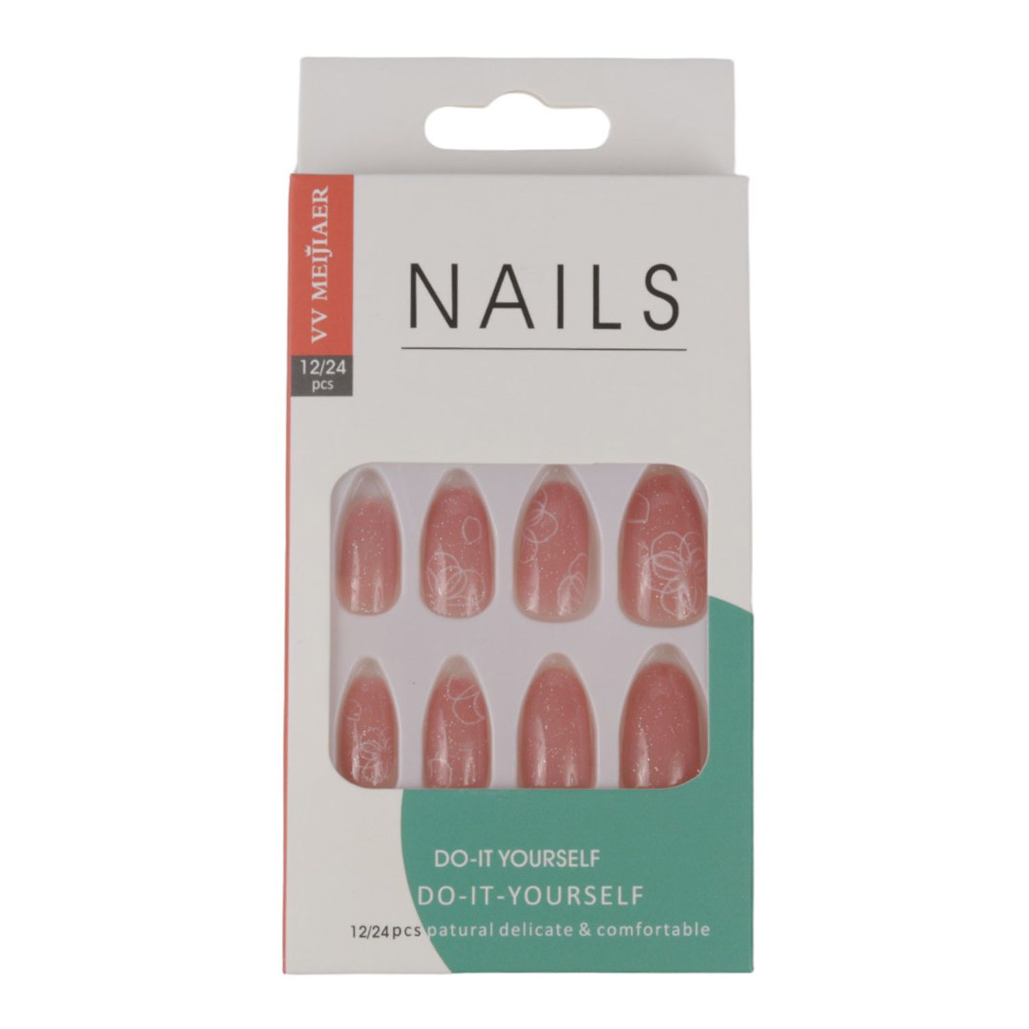 Set 12 Unghii False Premium, 15 Gloss Nude fotografia produsului