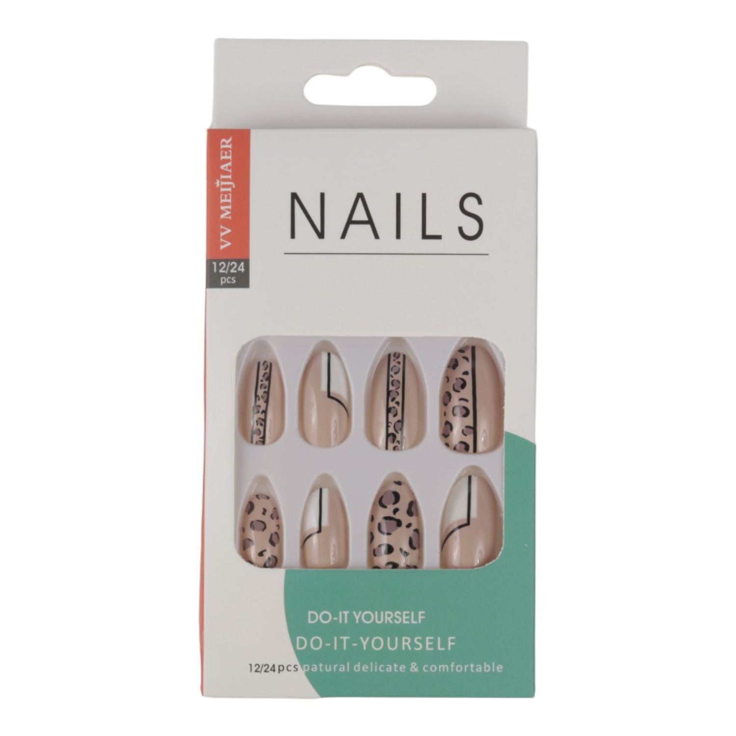Set 12 Unghii False Premium, 03 Animal Print fotografia produsului
