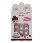 Set 12 Unghii False Pentru Copii, Xuca Beauty, 15 Stelute Colorate fotografia produsului