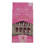 Set 12 Unghii False Elegant Touch, Metallic Material, 04 Visina fotografia produsului
