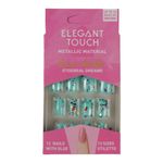 Set 12 Unghii False Elegant Touch, Metallic Material, 06 Cer Instelat fotografia produsului