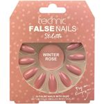 Set 24 Unghii False cu adeziv inclus Technic False Nails, Stiletto, Winter Rose fotografia produsului