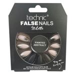 Set 24 Unghii False cu adeziv inclus Technic False Nails, Stiletto, Painted Abstract fotografia produsului