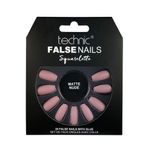 Set 24 Unghii False cu adeziv inclus Technic False Nails, Squareletto, Matte Nude fotografia produsului