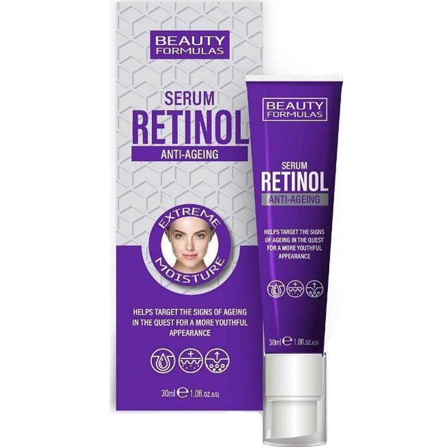 Ser facial antirid cu retinol Beauty Formulas, 30 ml fotografia produsului