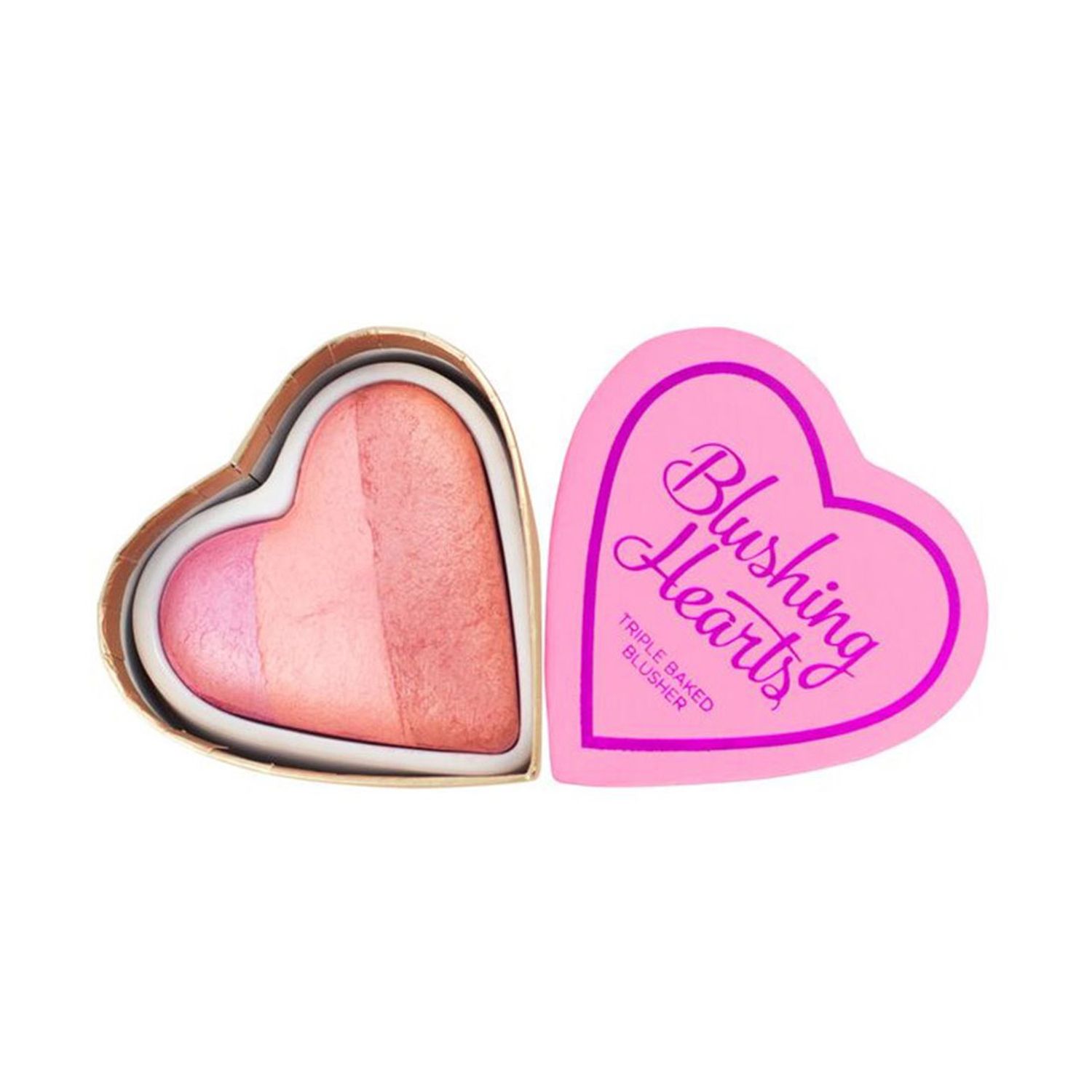 Iluminator Makeup Revolution Blushing Hearts Triple Baked, 10 g fotografia produsului