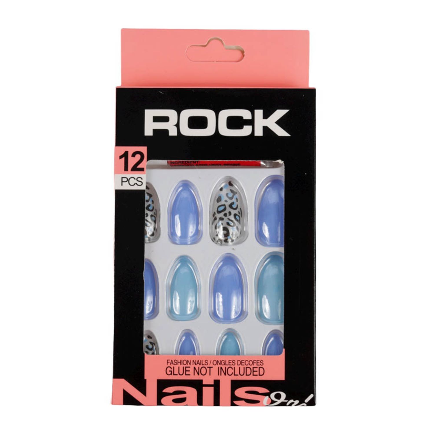 Set 12 Unghii False ROCK cu adeziv inclus, Animal Print fotografia produsului