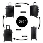 Set 3 trolere, Quasar & Co.&reg;, Model Compatible Air, ABS, negru, Mic/Mediu/Mare fotografia produsului View 13 S