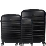 Set 3 trolere, Quasar & Co.&reg;, Model Compatible Air, ABS, negru, Mic/Mediu/Mare fotografia produsului View 3 S