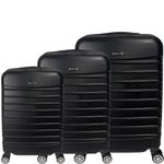 Set 3 trolere, Quasar & Co.&reg;, Model Compatible Air, ABS, negru, Mic/Mediu/Mare fotografia produsului View 2 S