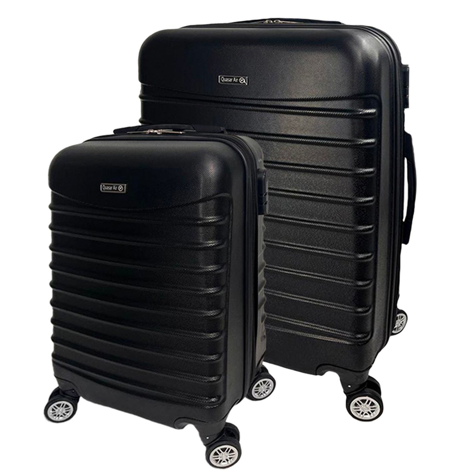 Set 2 trolere, Quasar & Co.&reg;, Model Compatible Air, ABS, negru, Mic/Mediu fotografia produsului