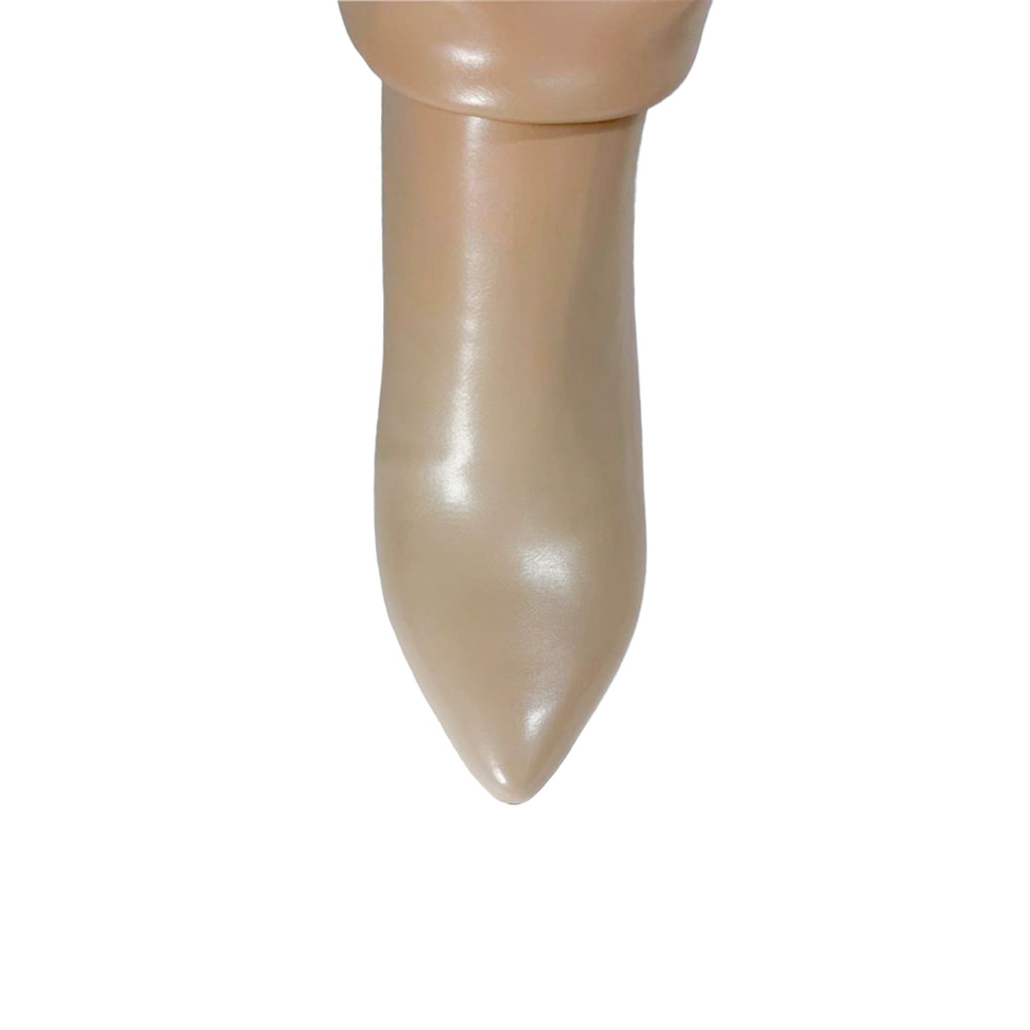 Cizme dama, YDA Collezione, model Laura, varf ascutit, piele ecologica, 44 cm inaltime, toc 6 cm, marime 38, bej fotografia produsului View 5 L