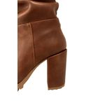 Cizme dama, YDA Collezione, model Cora, varf rotund, piele ecologica, 32 cm inaltime, toc 9,5 cm, marimea 38, maro fotografia produsului View 3 S
