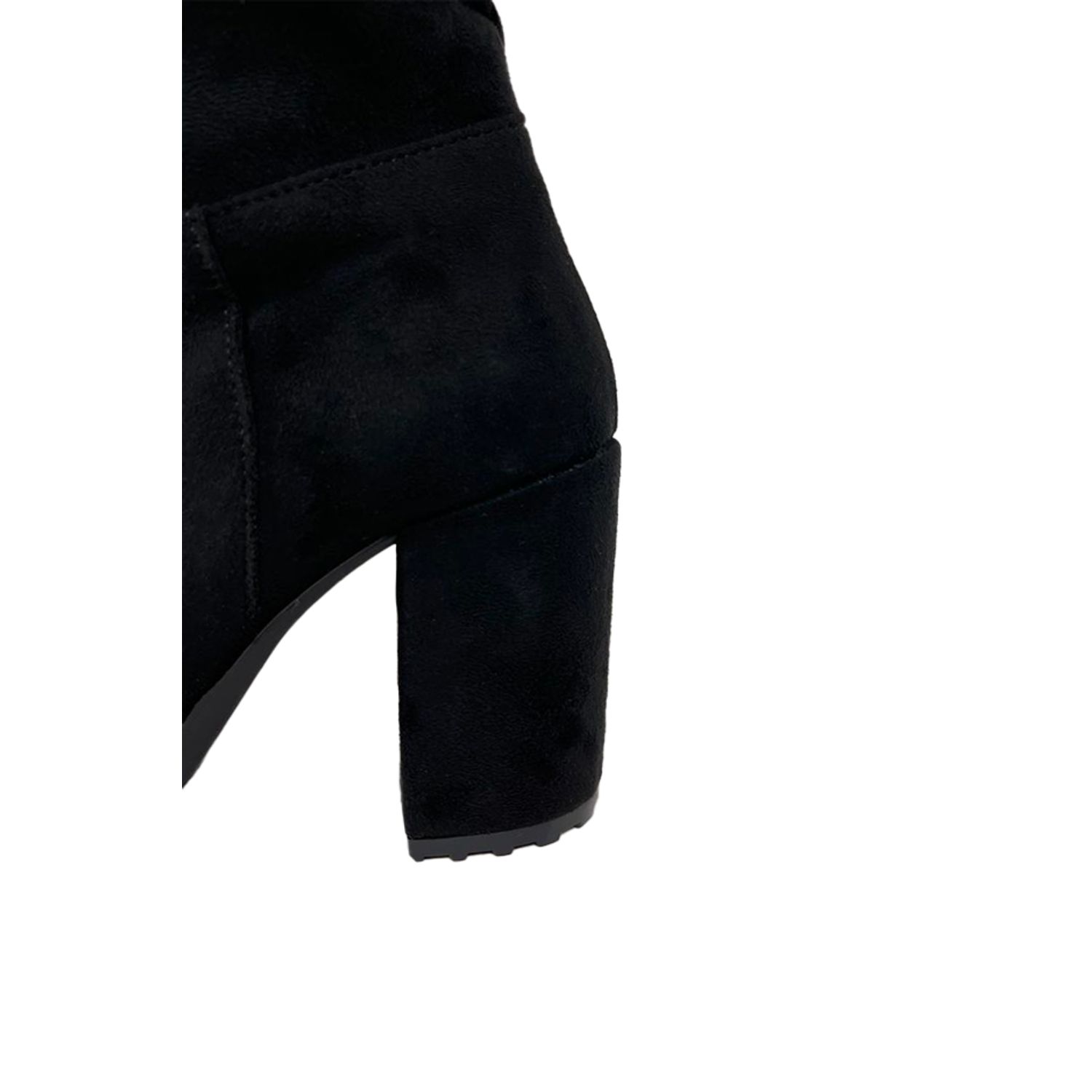 Cizme dama, YDA Collezione, model Cora, varf rotund, piele intoarsa ecologica, 32 cm inaltime, toc 9,5 cm, marimea 39, negru mat fotografia produsului View 3 L