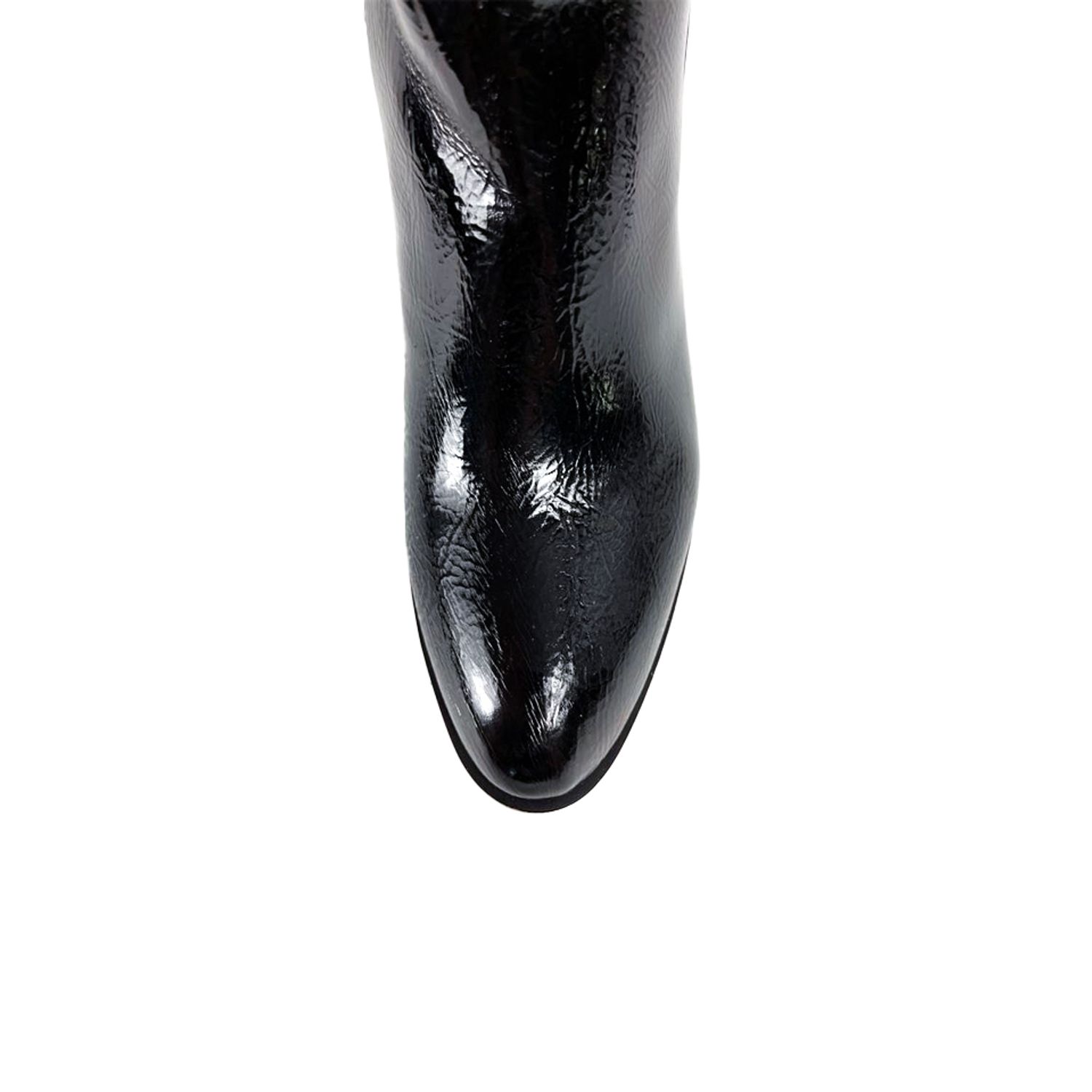 Cizme dama, YDA Collezione, model Oana, varf rotund, cu fermoar, piele lucioasa ecologica, 42 cm inaltime, toc 6,5 - 5949491003211 fotografia produsului View 4 L
