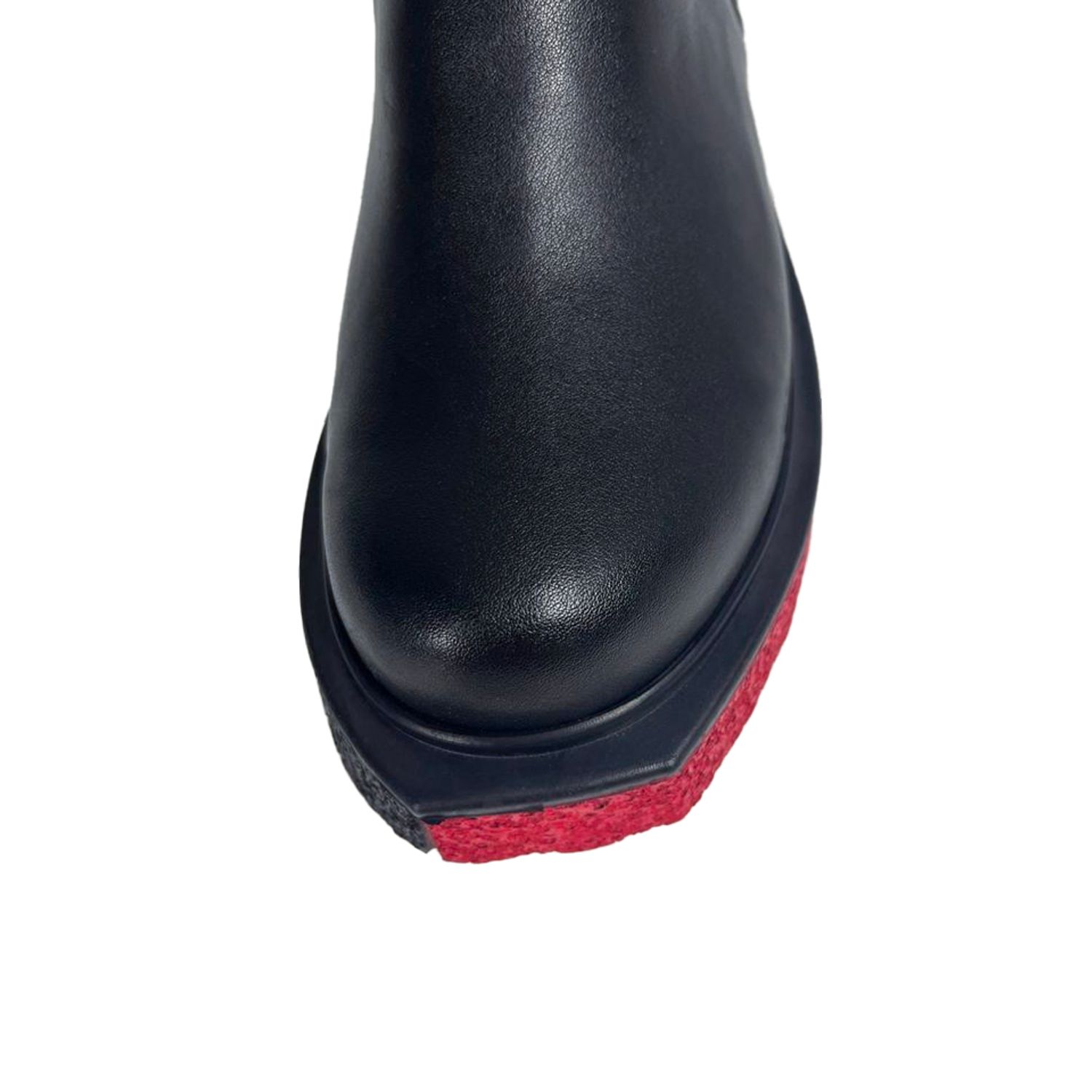 Ghete dama, YDA Collezione, model Roxi, varf rotund, cu elastic, talpa contrast, piele ecologica, 19,5 cm - 5949491003297 fotografia produsului View 5 L
