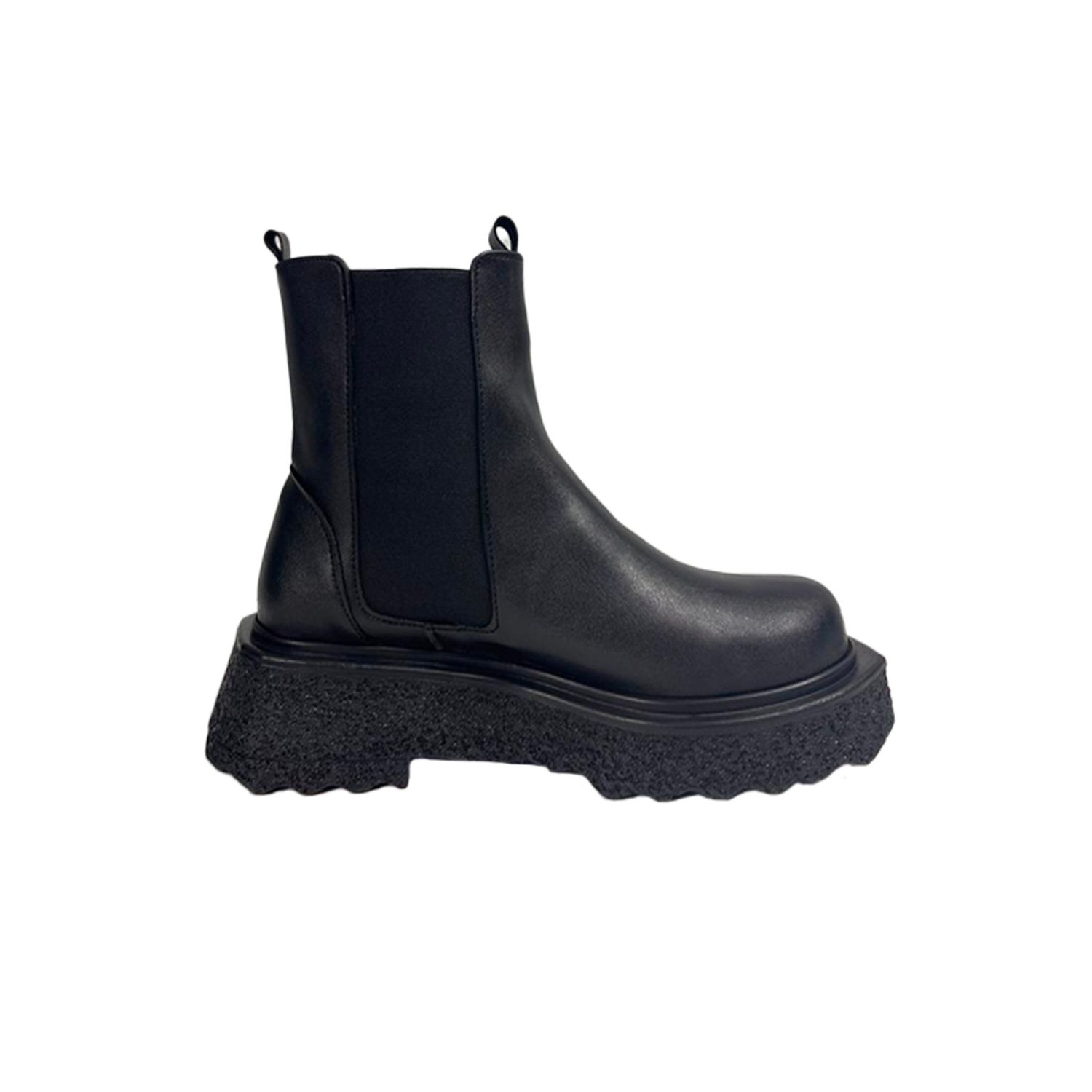 Ghete dama, YDA Collezione, model Roxi, varf rotund, cu elastic, talpa contrast, piele ecologica, 19,5 cm - 5949491003297 fotografia produsului View 3 L