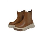 Ghete dama, YDA Collezione, model Roxi, varf rotund, cu elastic, talpa contrast, piele ecologica, 19,5 cm - 5949491003341 fotografia produsului View 6 S