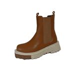 Ghete dama, YDA Collezione, model Roxi, varf rotund, cu elastic, talpa contrast, piele ecologica, 19,5 cm - 5949491003341 fotografia produsului