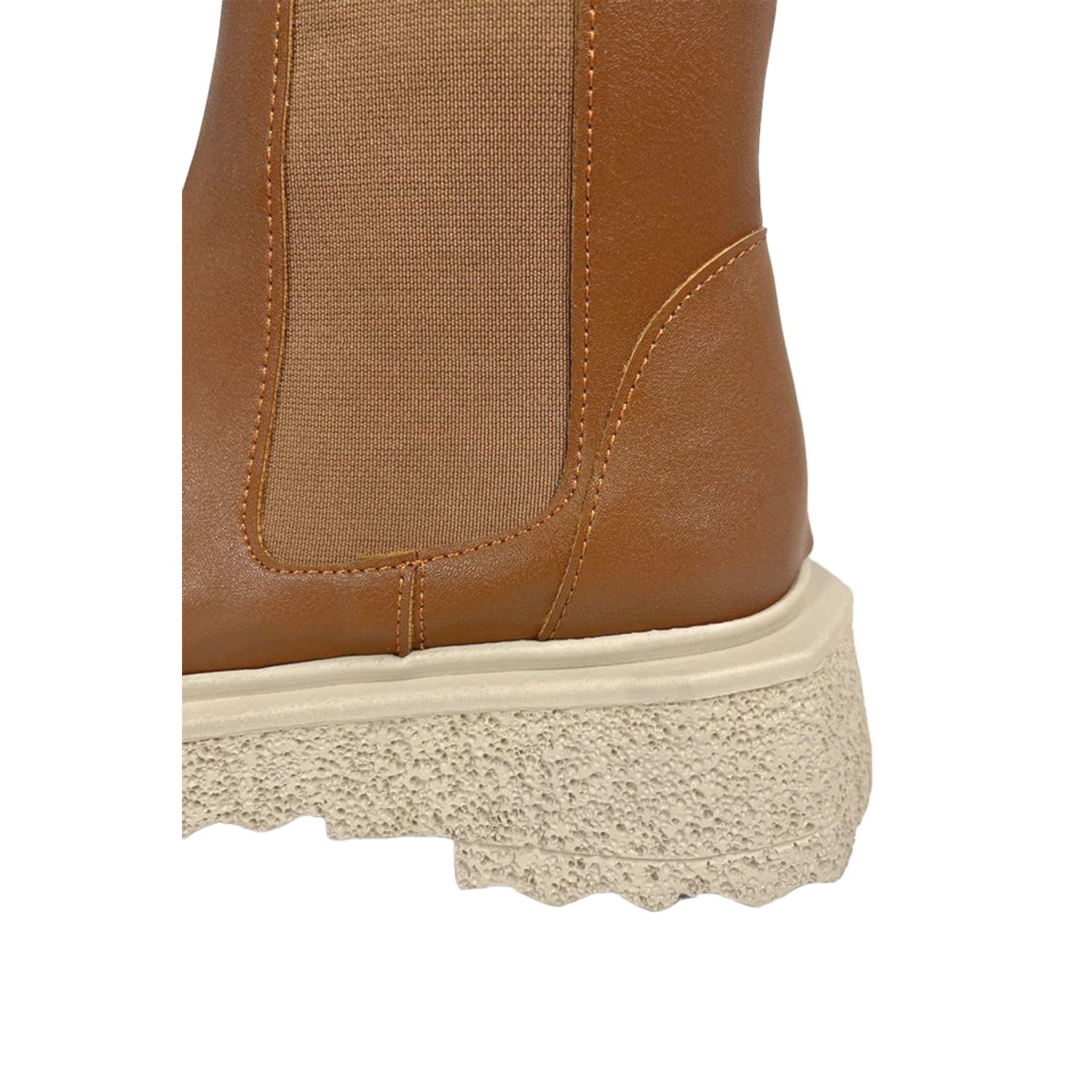 Ghete dama, YDA Collezione, model Roxi, varf rotund, cu elastic, talpa contrast, piele ecologica, 19,5 cm - 5949491003341 fotografia produsului View 4 L