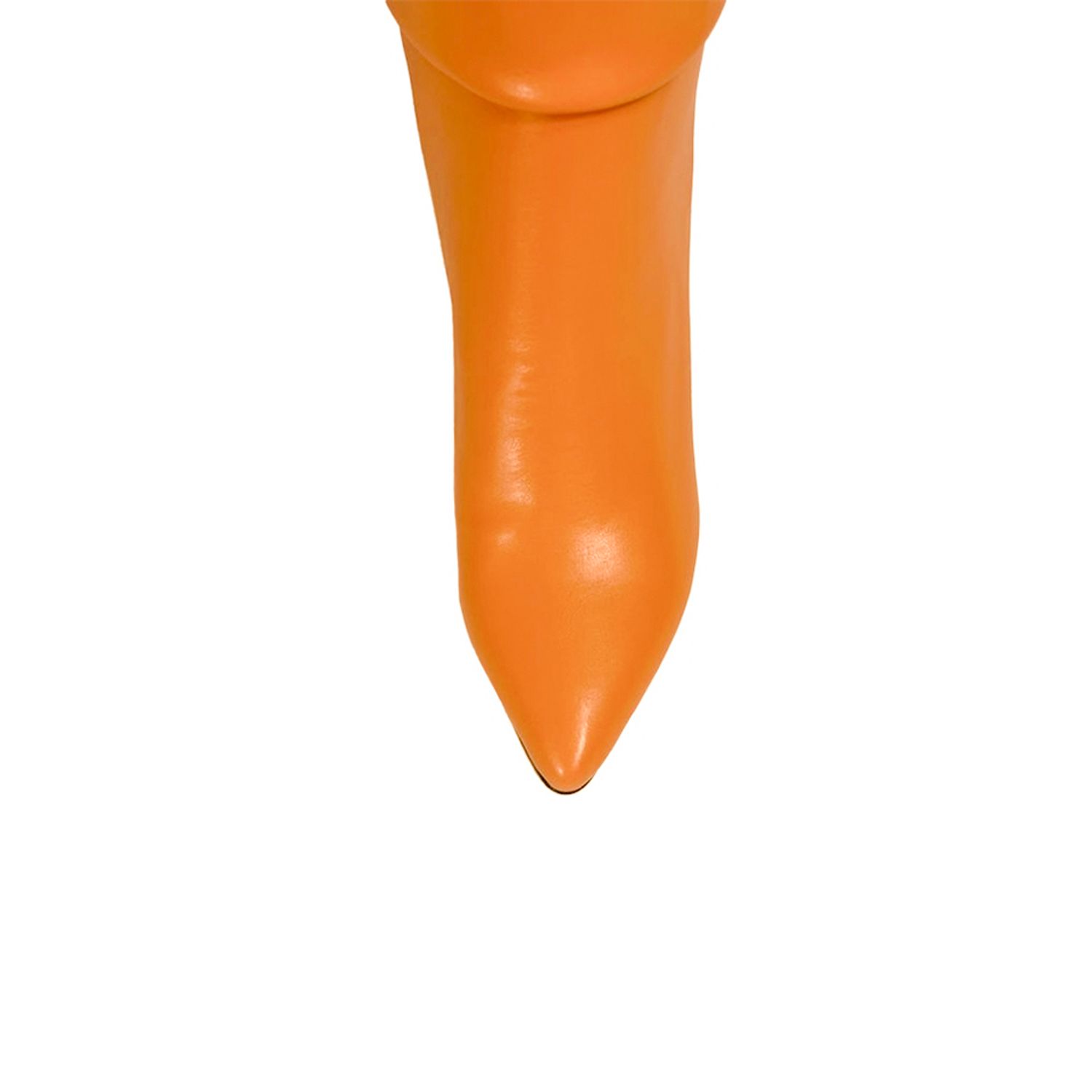 Cizme dama, YDA Collezione, model Mara, varf ascutit, piele ecologica, 47 cm inaltime, toc 6 cm, marime 38, portocaliu fotografia produsului View 3 L