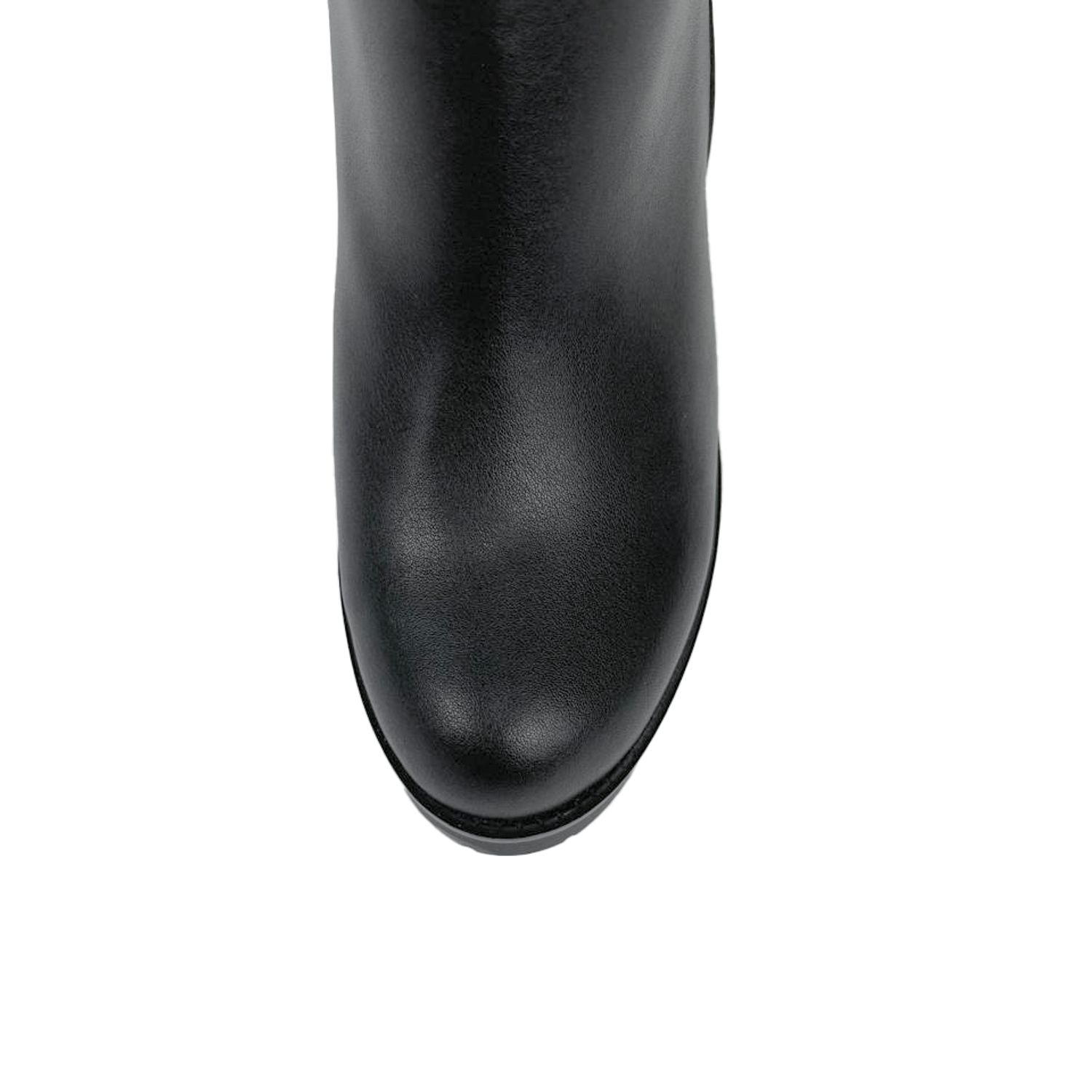 Cizme dama, YDA Collezione, model Anda, varf rotund, cu fermoar, piele ecologica, 48 cm inaltime, toc 9,5 cm, marimea 37, negru fotografia produsului View 3 L