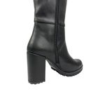 Cizme dama, YDA Collezione, model Anda, varf rotund, cu fermoar, piele ecologica, 48 cm inaltime, toc 9,5 cm, marimea 37, negru fotografia produsului View 5 S