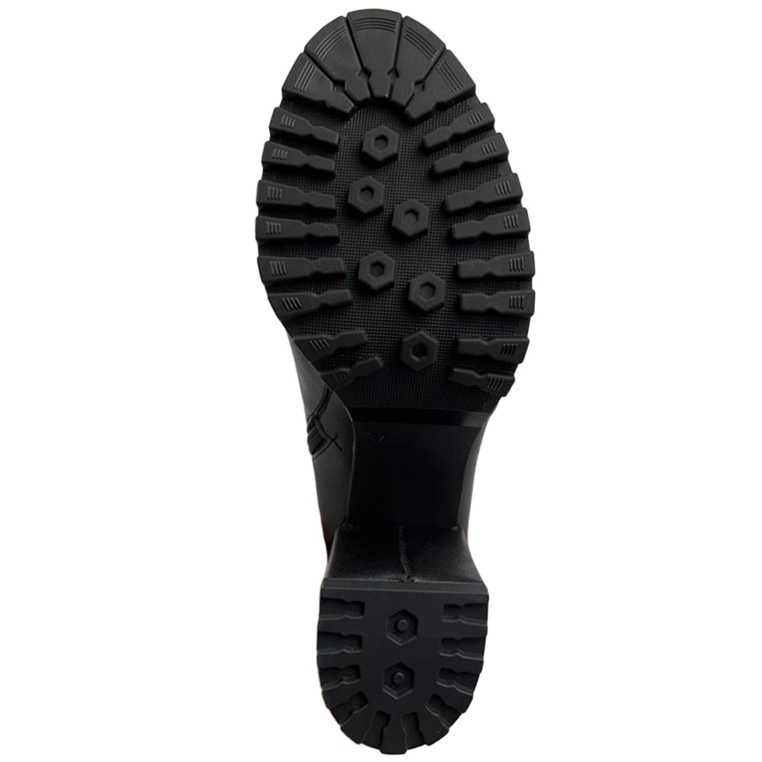 Cizme dama, YDA Collezione, model Anda, varf rotund, cu fermoar, piele ecologica, 48 cm inaltime, toc 9,5 cm, marimea 37, negru fotografia produsului View 6 L