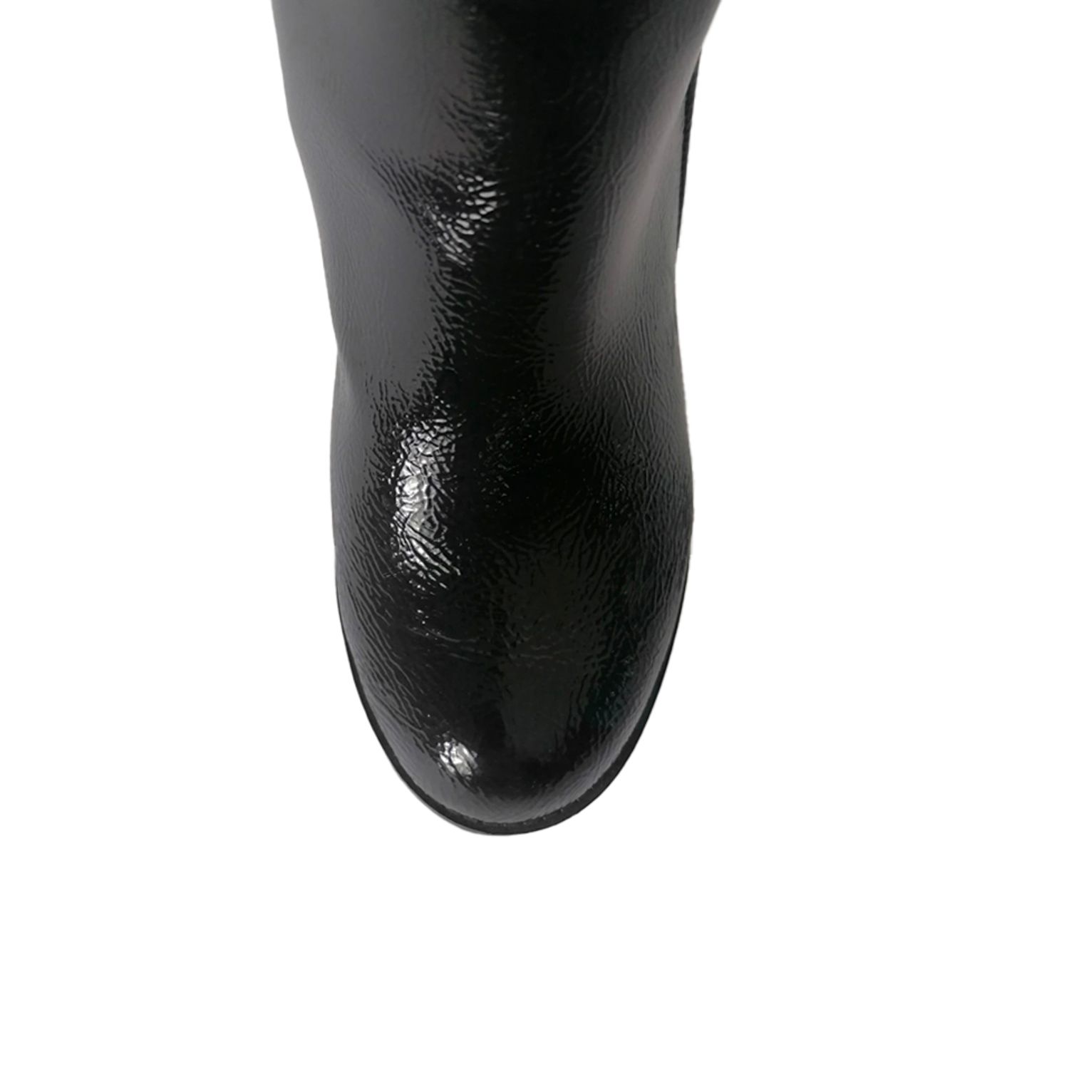 Cizme dama, YDA Collezione, model Anda, varf rotund, cu fermoar, piele ecologica lucioasa, 48 cm inaltime, toc 9,5 - 5949491002757 fotografia produsului View 6 L
