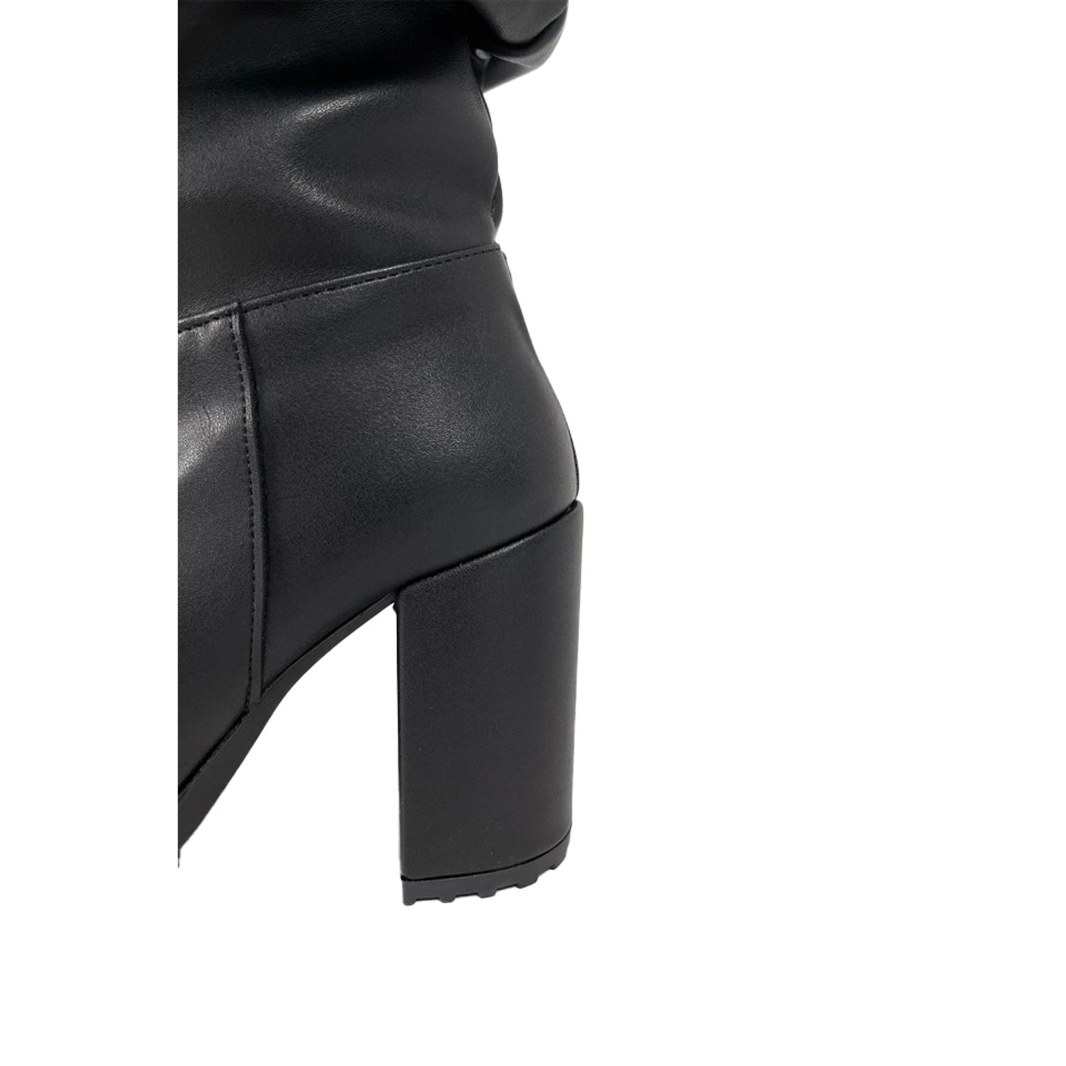 Cizme dama, YDA Collezione, model Cora, varf rotund, piele ecologica, 32 cm inaltime, toc 9,5 cm, marimea 39, negru fotografia produsului View 3 L