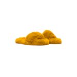 Papuci de casa dama, Quasar & Co.®, Model Fluffy, talpa groasa 2,8 cm, blana artificiala, marimea 40, galben mustar fotografia produsului View 3 S