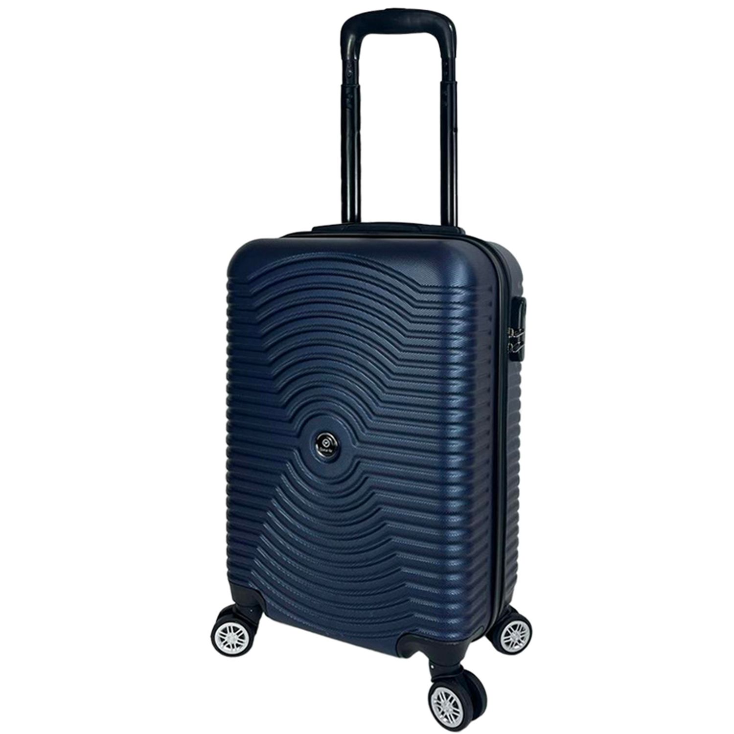 Set 3 trolere, Quasar & Co.&reg;, Model Air Circle, ABS, bleumarin, Mic/Mediu/Mare fotografia produsului View 4 L