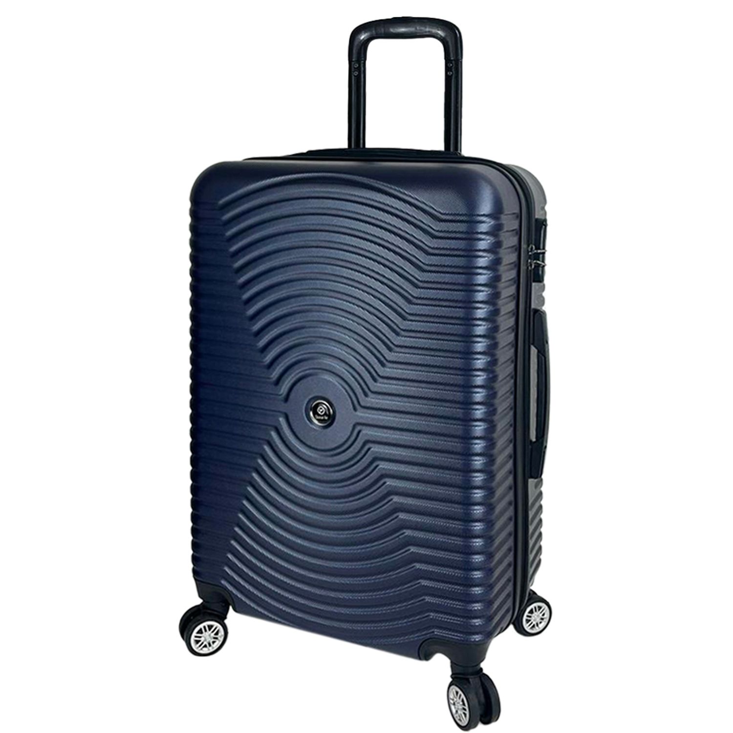 Set 3 trolere, Quasar & Co.&reg;, Model Air Circle, ABS, bleumarin, Mic/Mediu/Mare fotografia produsului View 6 L