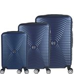 Set 3 trolere, Quasar & Co.&reg;, Model Air Circle, ABS, bleumarin, Mic/Mediu/Mare fotografia produsului View 2 S