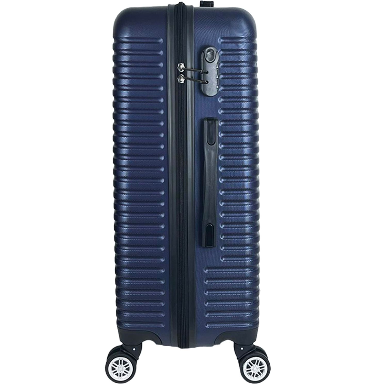 Set 3 trolere, Quasar & Co.&reg;, Model Air Circle, ABS, bleumarin, Mic/Mediu/Mare fotografia produsului View 7 L