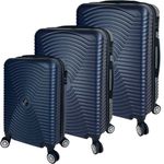 Set 3 trolere, Quasar & Co.&reg;, Model Air Circle, ABS, bleumarin, Mic/Mediu/Mare fotografia produsului