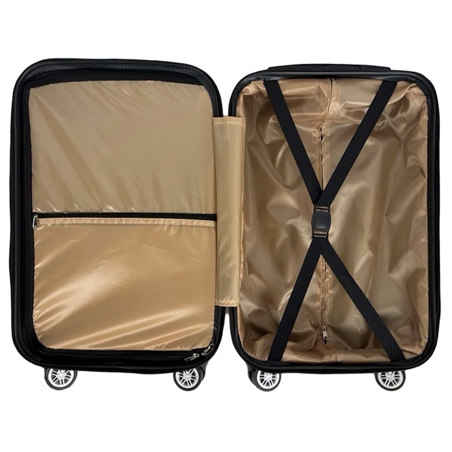 Set 3 trolere, Quasar & Co.&reg;, Model Compatible Air, ABS, bleumarin, Mic/Mediu/Mare fotografia produsului View 12 L