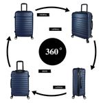 Set 3 trolere, Quasar & Co.&reg;, Model Compatible Air, ABS, bleumarin, Mic/Mediu/Mare fotografia produsului View 10 S