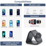 Incarcator wireless magnetic pliabil 3in1, Qyntech, negru fotografia produsului View 3 S