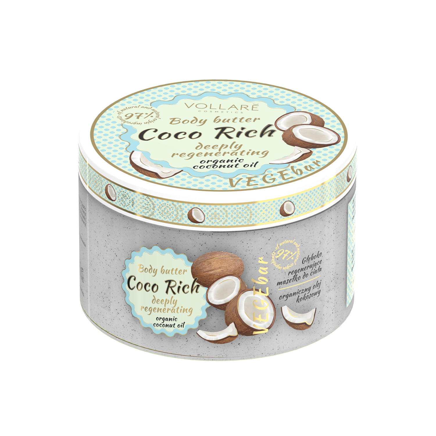 Unt de corp COCO RICH VEGEbar Vollar&eacute;, 200 ml fotografia produsului