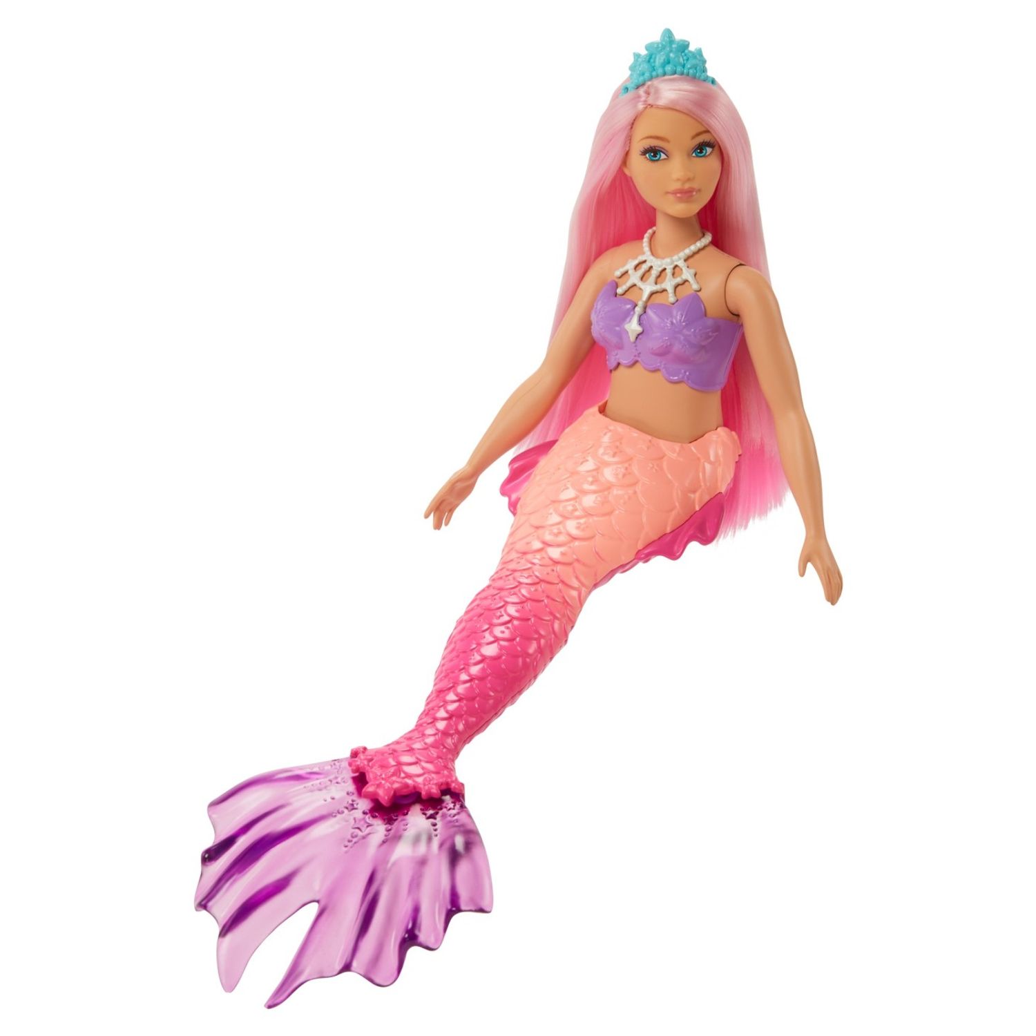 Papusa Barbie Dreamtopia - Sirena cu par roz si coada corai fotografia produsului View 7 L
