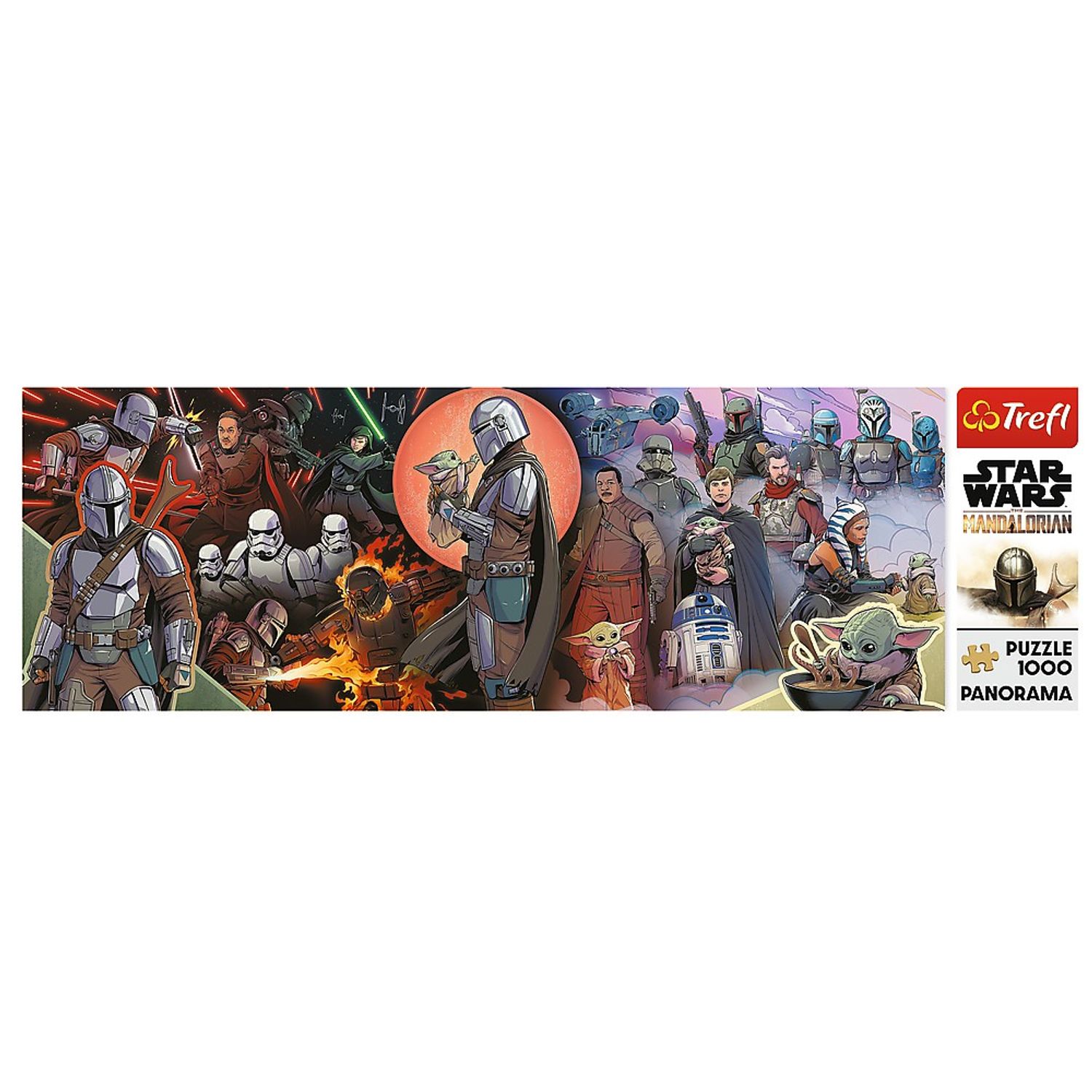 PUZZLE TREFL 1000 PANORAMA STAR WARS AVANETURILE MANDALORIANULUI fotografia produsului View 3 L
