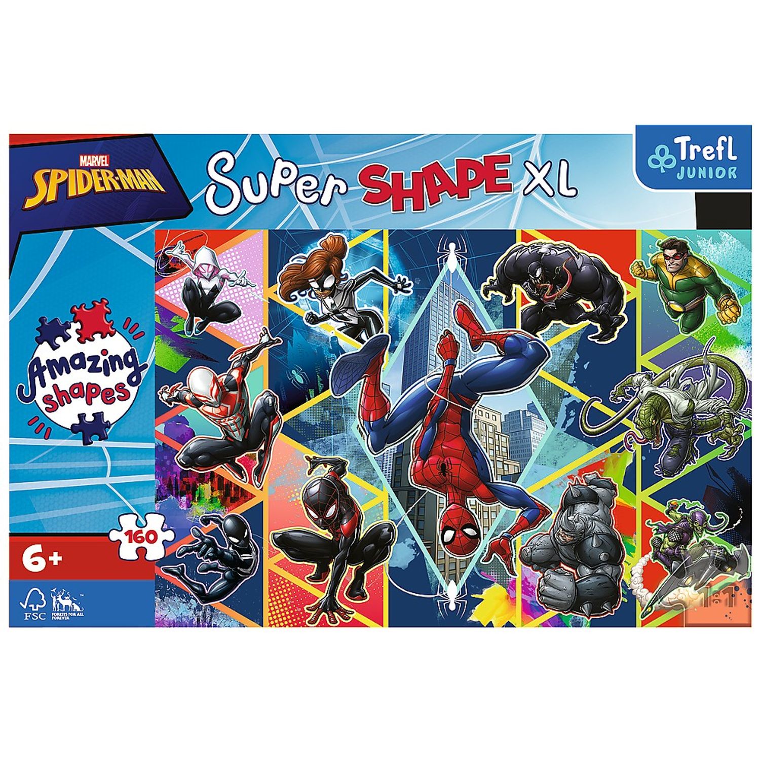 Puzzle Trefl Super Shape XXL - Spider-Man, 160 piese фото продукта View 3 L