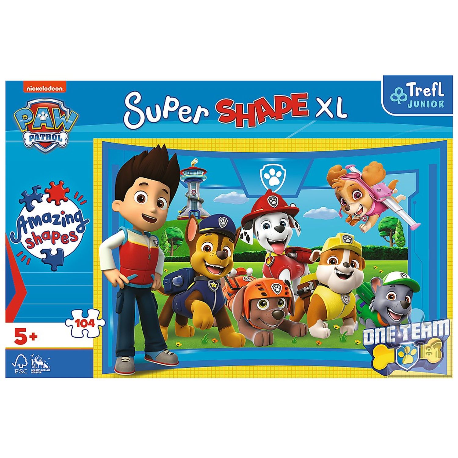 Puzzle Trefl Super Shape XXL - Patrula Catelusilor, 104 piese fotografia produsului View 3 L
