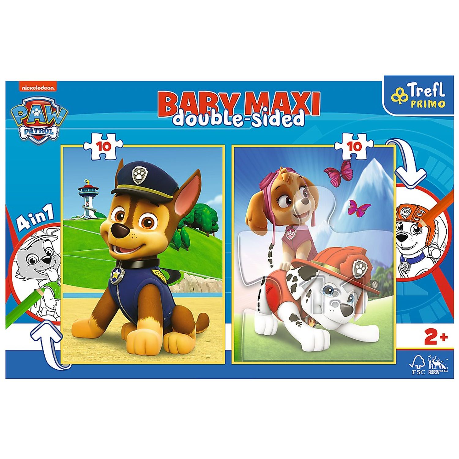 Puzzle Trefl Primo Maxi 2 in 1 - Patrula Catelusilor, 20 piese fotografia produsului View 6 L