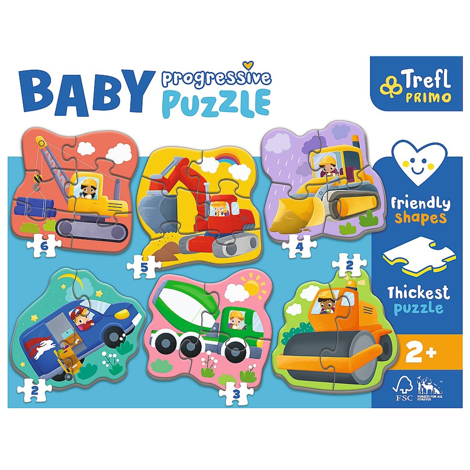 Puzzle Trefl progresiv - Vehicule, 22 piese fotografia produsului View 2 L